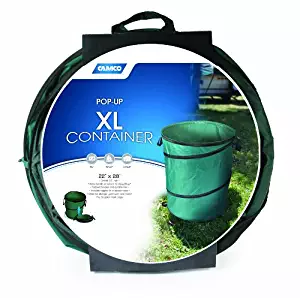 Camco Extra Large Heavy Duty Collapsible Container- Perfect As an Outdoor Trash Can, Gardening Bag, or Reusable Yard Waste Bag, Holds 39 Gallons - (42895)