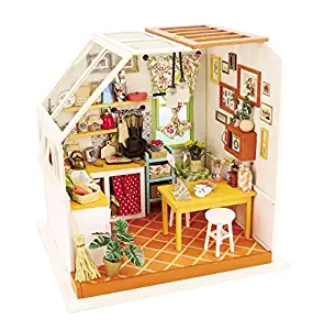 Hands Craft Wooden Dollhouse 3D Puzzle for Adults and Kids, Miniature Furniture (Jason's Kitchen)