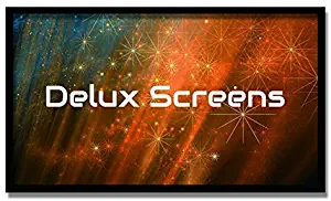 Delux Screens 135 inch Ambient Light Rejecting 4K/8K Ultra HDR Projector Screen - Active 3D Ready - 6 Piece Fixed Frame - Home Theater Movie Projection Screen - Velvet Border (135