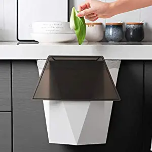 Hanging Kitchen Plastic Trash Can with Lid