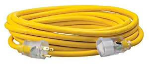 Southwire 01688 12/3 made in America Insulated Outdoor Extension Cord with Lighted End, 50-Foot