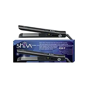 Shiva Turbo Nano-Titanium Far-Infrared Flat Iron - 1 inch