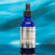 2.2oz 30% VITAMIN C + E & 100% HYALURONIC ACID AntiAging Serum, FERULIC ACID,MSM by Enchanted Waters