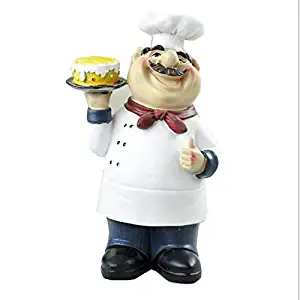 Homodic French Chef Figurine Kitchen Decoration with 4 Various Shape for Counter Top Restaurant Cafe(Style 1)