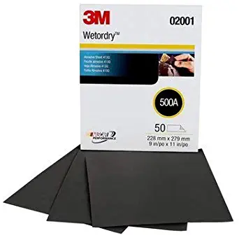 3M(TM) Wetordry(TM) Abrasive Sheet 413Q, 02001, 9 in x 11 in, 500A, 50 sheets per box