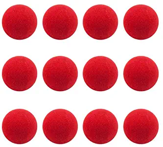 12-pack Red Foam Clown Noses | Squishy Novelty Nose Bulk Set | Red Nose Day, Birthdays, Circus, Dance Party, Rudolph Reindeer Nose, and Halloween Accessory, Party Favor, and Gag Gifts