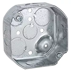 Hubbell-Raco 127 1-1/2-Inch Deep 1/2-Inch and 3/4-Inch Side Knockouts 4-Inch Octagon Box