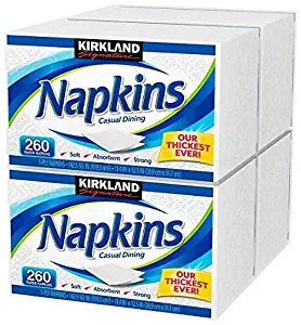 Kirkland Signature Casual Dining Napkins 4 packs 1040 ct Total