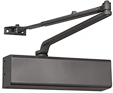 Heavy Duty Grade 1 Cast Aluminum Commercial Door Closer, for high-Traffic entrances/doorways/Aluminum storefronts (1, Dark Bronze (DU)), by Lawrence Hardware LH816