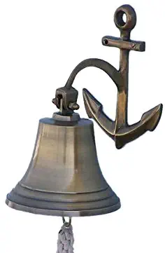 Handcrafted Model Ships Antique Brass Hanging Anchor Bell 10