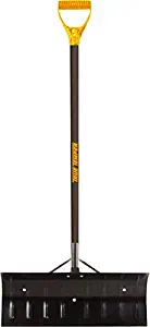 True Temper 1639300 Steel Snow Pusher with D-Grip Hardwood Handle, 24 Inch