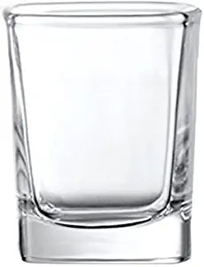Circleware Take Square Shot Glasses, Set of 6, 2.3 Ounce, Clear, Limited Edition Glassware Whiskey Drinking Cups