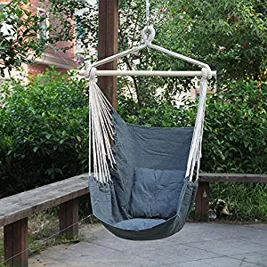 INSFOREVER Bean Bag Chair,Hammock Chair,Hanging Chai,Swing Chair for Bedroom, Hammock Net Chair, Hanging Chairs for Bedrooms,Rope Chair,Hammock Swing (Dark Grey)