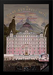 The Grand Budapest Hotel 28x36 Large Black Wood Framed Movie Poster Art Print