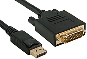 Cable Leader Gold Plated Premium DisplayPort to DVI Cable 28AWG (6 Feet)