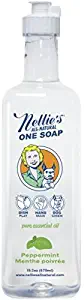 Nellie's All-Natural One Soap 19 Ounce Peppermint Scent, All Purpose Soap For Hand Soap, Dish Soap, and Bathing Your Pet , Does Not Contain SLS, SLES and Toxins