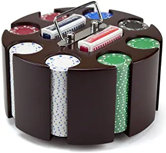 Brybelly Poker Chip Set in Wooden Carousel Case, 11.5gm