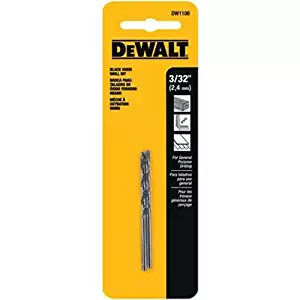 DEWALT DW1106 3/32-Inch Black Oxide Split Point Twist Drill Bit (2-Pack)
