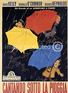 Singin' in the Rain 1952 Vintage Movie Poster Art Italian Version 24x36