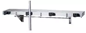 B-224X36, Surface-mounted utility shelf with mop/broom holders