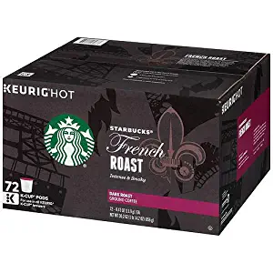 Starbucks French Roast K Cup Dark Roast Coffee K Cup Pods, 72 ct.,, 30.2 Oz ()