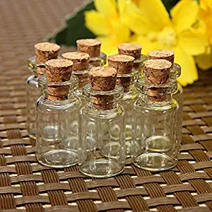 Allegro Huyer Wide Mouth Quart Mason Jars 10pcs Small Mason Jar Glass Jar Tiny Clear Empty Wish Bottle With Cork Stopper Mini Containers Bottle Jars