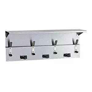 Bobrick B-239 Utility Shelf with Mop & Broom Holder