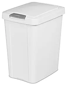 STERILITE 10438004 Touch Can, White, 7.5 Gallon