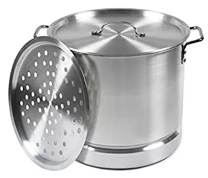 IMUSA USA MEXICANA-24 Aluminum Tamale and Steamer Steamer Po 12-Quart, Silver