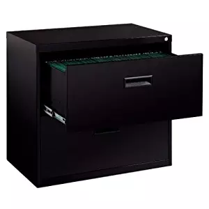 Hirsh SOHO 2 Drawer Lateral File Cabinet in Black