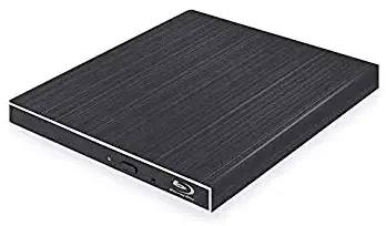 Blu Ray External 3D Drive, USB 3.0 & Type C Optical Blu Ray Portable Aluminum Slim Disk Player Burner Writer Reader for Windows XP/7/8/10, MacOS, Linux for MacBook, Laptop, Desktop (Black)