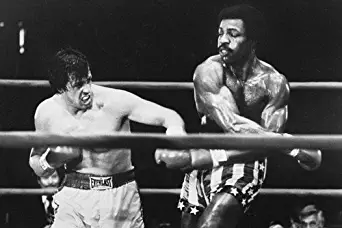 Sylvester Stallone Boxing Carl Weathers as Apollo Creed in Rocky 24x36 Movie Poster