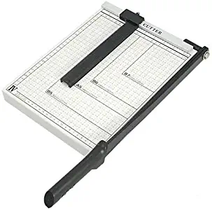 Paper Cutter Guillotine Style 10" Cut Length X 10" Inch Metal Base Trimmer