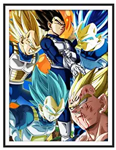 DIY 5D Diamond Painting by Number Kit,Dragon Ball Crystal Rhinestone Crystal Embroidery Cross Stitch Arts Craft Canvas Wall Decor 14.1X18.1IN(Full Drill)