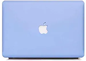 LuvCase Laptop Case for MacBook Air 11" A1465 / A1370 Rubberized Plastic Hard Shell Cover (Serenity Blue)