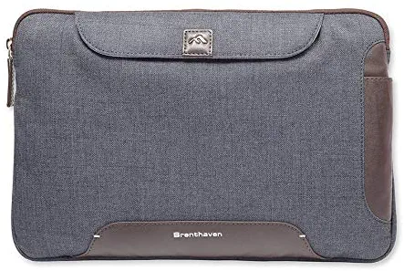 Brenthaven Collins Sleeve Plus With Dedicated Slot Fits 11 Inch Laptops, Tablets for Commercial, Business, Office Use – Indigo, Durable, Rugged Protection from Impact and Compression