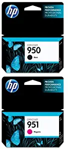 HP 950 Black Original Ink Cartridge (CN049AN) and HP 951 Magenta Original Ink Cartridge (CN051AN) Bundle