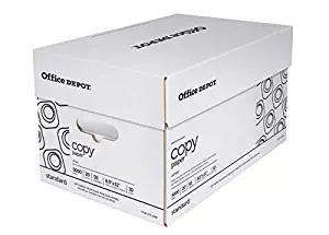 Office Depot White Copy Paper, 8 1/2in. x 11in, 20 Lb, 500 Sheets Per Ream, Case of 10 Reams, 40402786