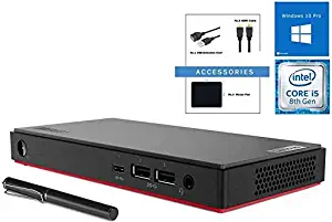 Lenovo ThinkCenter MFF Micro Form Factor Tiny Business Desktop Bundle Accessories, Intel Quad Core i5-8265U (Beat i7-7500U), 8GB RAM, 1TB PCIe SSD, WiFi, Bluetooth, USB-C, Windows 10 Pro