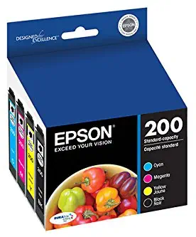 Epson DURABrite Ultra 200 Original Ink Cartridge Combo Pack Cyan, Magenta, Yellow, Black Model T200120-BCS