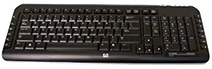 HP Genuine Hewlett-Packard 5188-6816, 5188-7303 Black/Silver Slim Wireless Multimedia 103-Key Layout Keyboard, Compatible Model Numbers: 5189URF, KG-0636