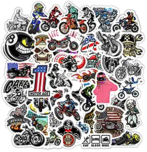 Cool Motorcycle Sticker Pack of 50 Stickers Motorcycle Decals for Laptops Hydro Flasks Water Bottles Luggage