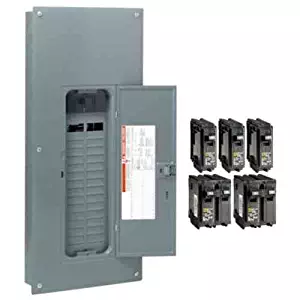 Square D by Schneider Electric HOM3060M200PQCVP Homeline 200 Amp 30-Space 60-Circuit Indoor Main Breaker Qwik-Grip Plug-On Neutral Load Center with Cover - Value Pack