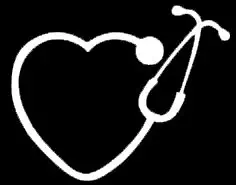 Heart Stethoscope Nurse Doctor Decal Vinyl Sticker|Cars Trucks Vans Walls Laptop| White |5.5 x 4.5 in|CCI1246