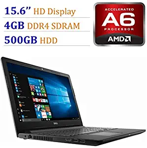 2018 Newest Premium Dell Inspiron 15.6-inch HD Display Laptop PC, 7th Gen AMD A6-9220 2.5GHz Processor, 4GB DDR4, 500GB HDD, WiFi, HDMI, Webcam, MaxxAudio, Bluetooth, DVD-RW, Windows 10-Black