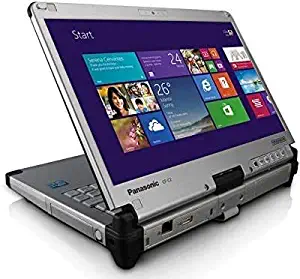 Panasonic Laptop Convertible Tablet CF-C2, Intel i5 4th Gen, 1.90GHz, 12.5" HD Touchscreen, 4GB, 120GB SSD, Webcam, WiFi, Bluetooth, Windows 10 Pro Upgraded (Renewed)