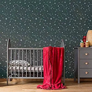 Constellations Wall Stencil – Celestial Stencils for Wall Painting – Reusable Stencil for Painting Walls – Try Stencil Instead of Wallpaper and Save Lots on Room Makeover – Wall Stencil