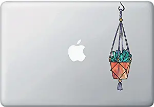 Hanging Succulent Plant - D2 - Stained Glass Style Vinyl Laptop Decal - Yadda-Yadda Design Co. (Size Choices) (MED 2"w x 7.5"h D2)