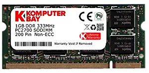 Komputerbay 1GB DDR SODIMM (200 pin) 333Mhz DDR333 PC2700 LAPTOP MEMORY