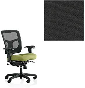 Office Master YS74-KR-25-1020 Yes Series Mesh Back Multi Adjustable Ergonomic Office Chair with Armrests - Grade 1 Fabric - Basic Black
